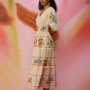 meena dress maroon