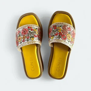 white yellow floral slider
